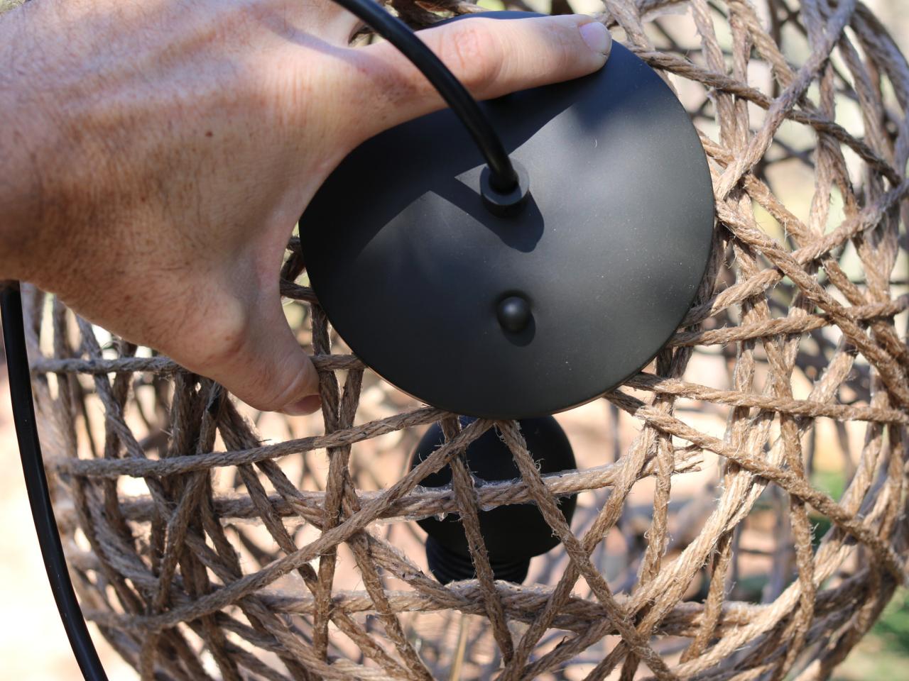 How to Make a Sisal Rope Pendant Light howtos DIY