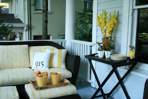 Cheerful Porch With Yellow Accents Cheerful Porch With Yellow Accents