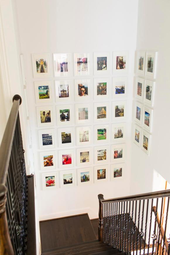 Staircase Gallery in Duane and Devi Brown’s Home in Bellaire, Texas
