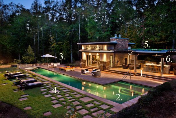 Mod Athens, Georgia Pool and Poolhouse Mod Athens, Georgia Pool and Poolhouse