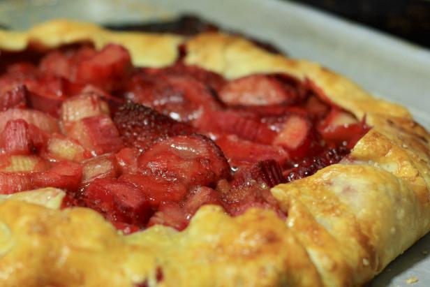 Two Spring crops come together in this recipe for Strawberry-Rhubarb Galettes Two Spring crops come together in this recipe for Strawberry-Rhubarb Galettes