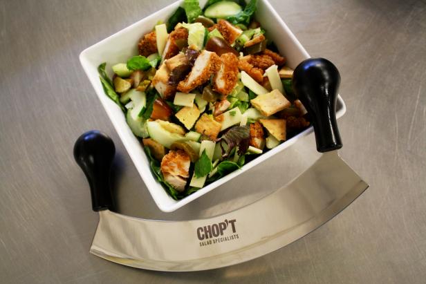 Kentucky Food Truck salad with bourbon bacon ranch dressing from Chop't Salad Specialists. Kentucky Food Truck salad with bourbon bacon ranch dressing from Chop't Salad Specialists.