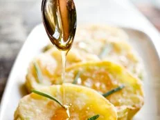 Fried eggplant with local honey. Photo by Evan Sung