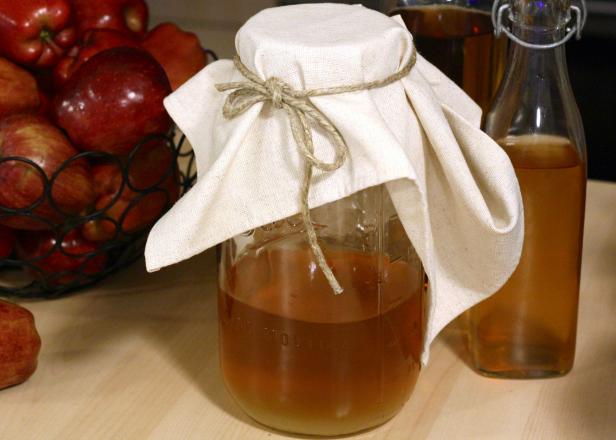 Homemade cider vinegar just takes fresh apple juice and time. Homemade cider vinegar just takes fresh apple juice and time.