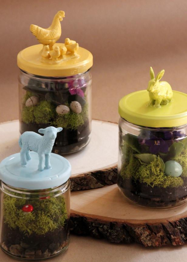 Upcycled Easter Terrariums Upcycled Easter Terrariums