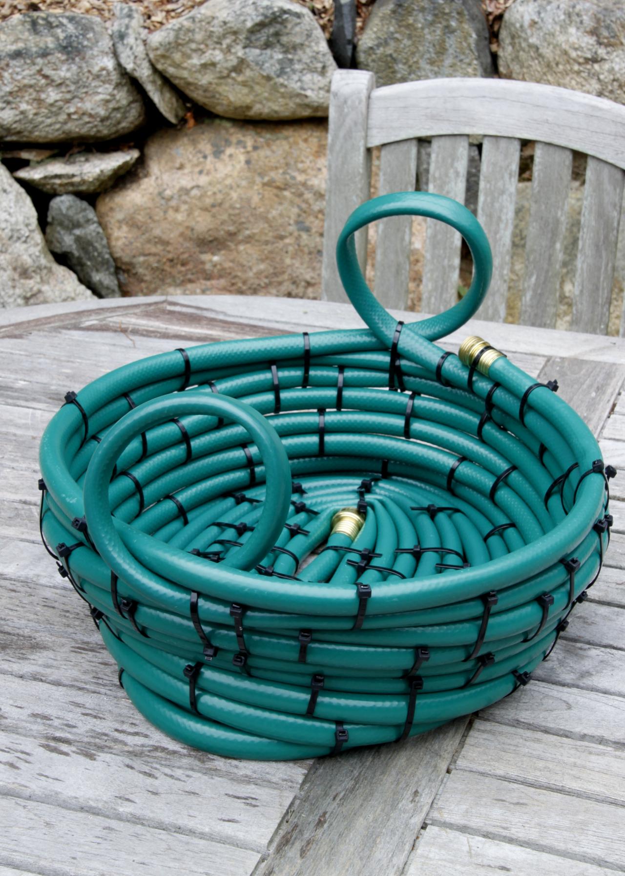 DIY Garden Hose Basket HGTV