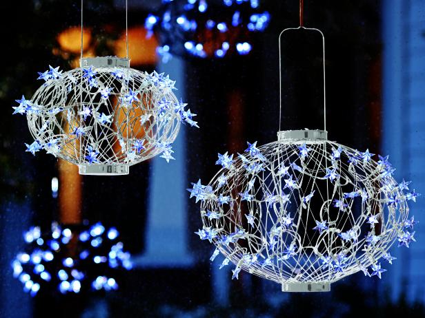 White Solar Star Lanterns White Solar Star Lanterns