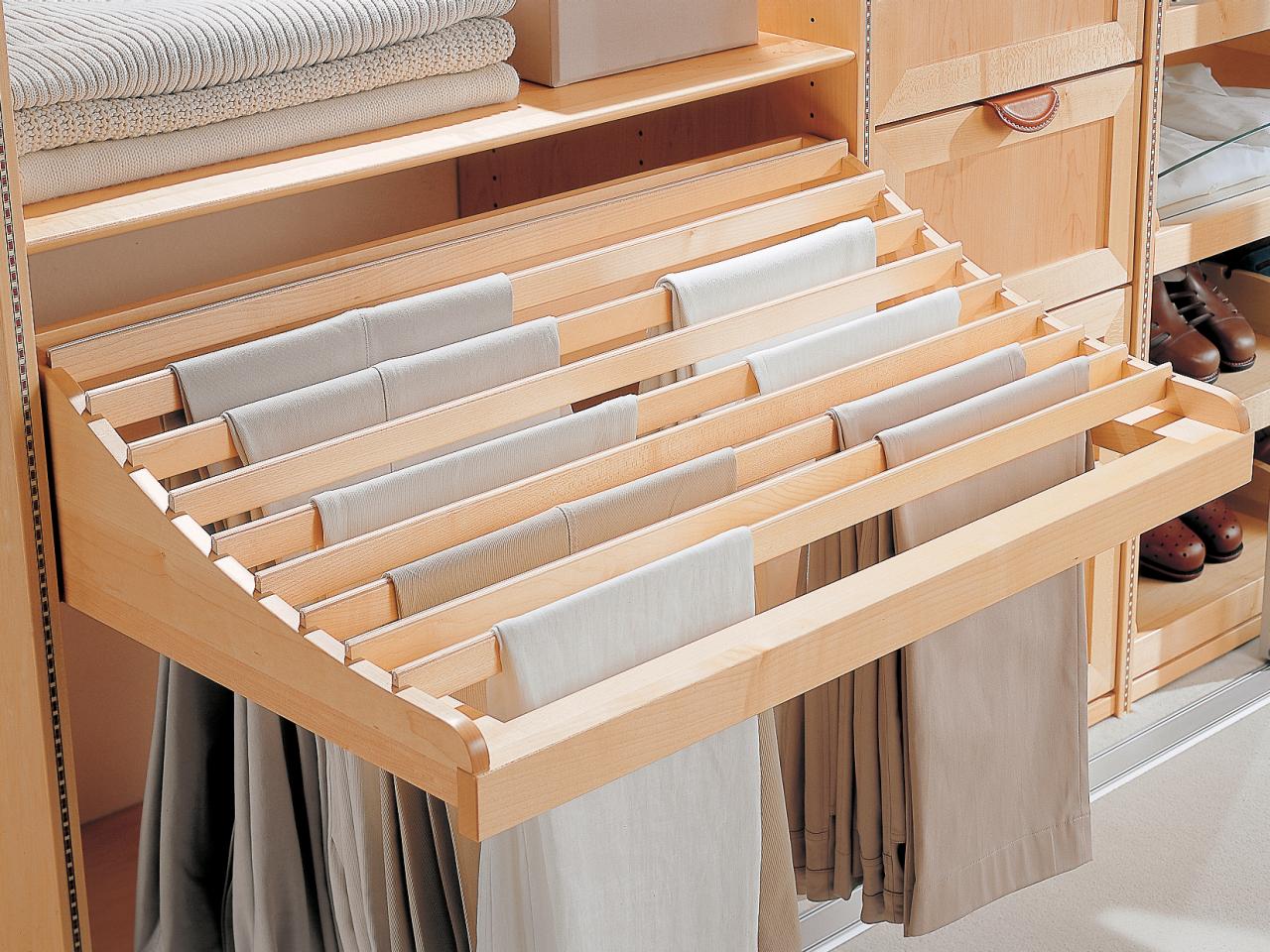 Diy Closet Anizers 5 You Can Make Bob Vila 5pcs Lot Wood Trouser Hangers With Metal Clips For Closet Rack Pants Hanger