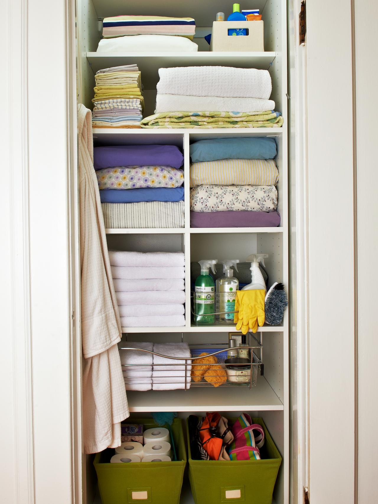 Organizing a Linen Closet HGTV