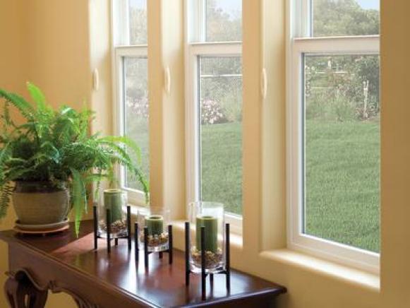 Windows and Buffet Table