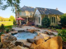 Pool And Patio Designs backyard Patio Ideas Building Tips And Design Trends 10 Photos Pool And Patio Designs our best grotto design on an inground swimming pool included french pattern limestone patio saddle river Patio Ideas Building Tips And Design Trends 10 Photos