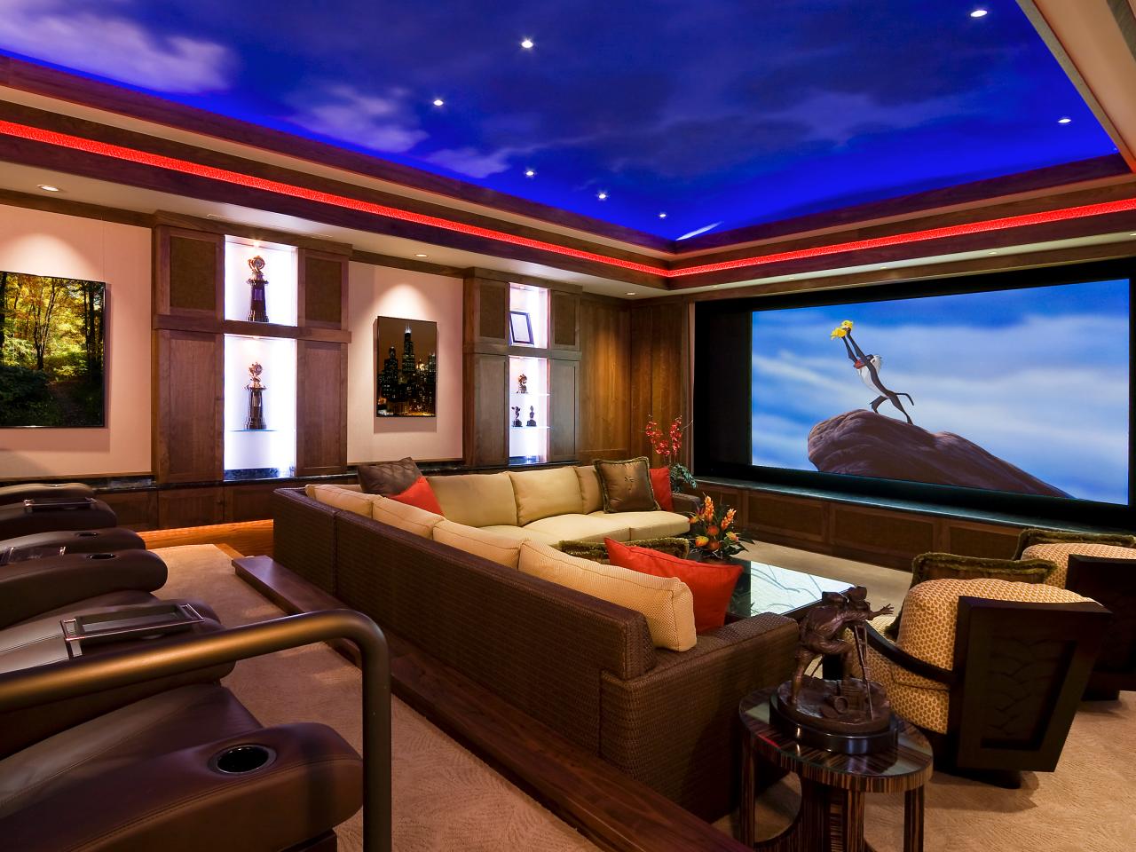 pretty home theater living room