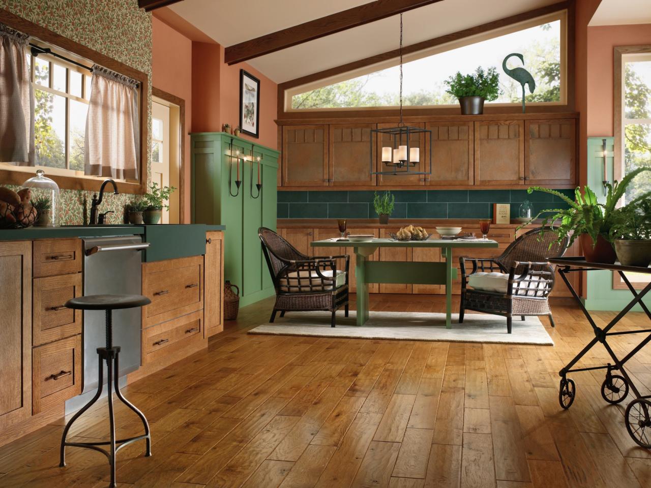 kitchen design with hardwood floors