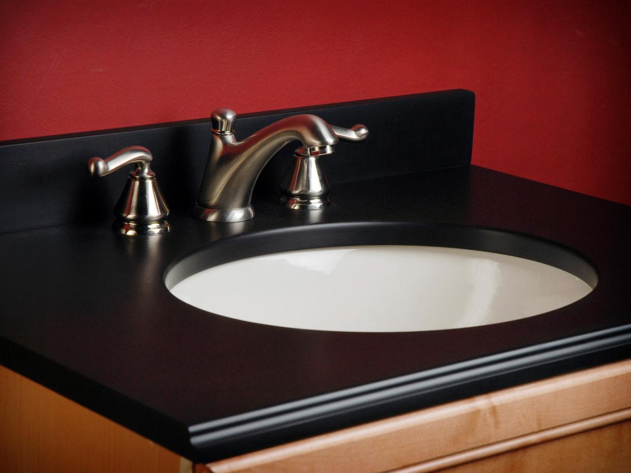 What are some good materials for bathroom sinks and countertops?