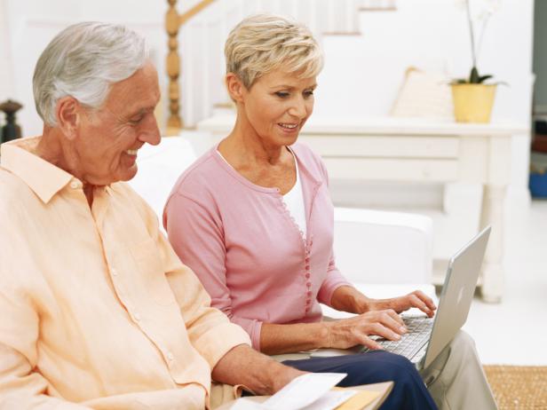 Older Couple on Computer Older Couple on Computer