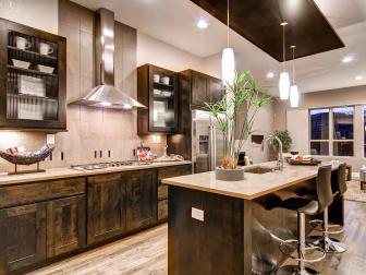 Kitchen Cabinets and Island in Wood