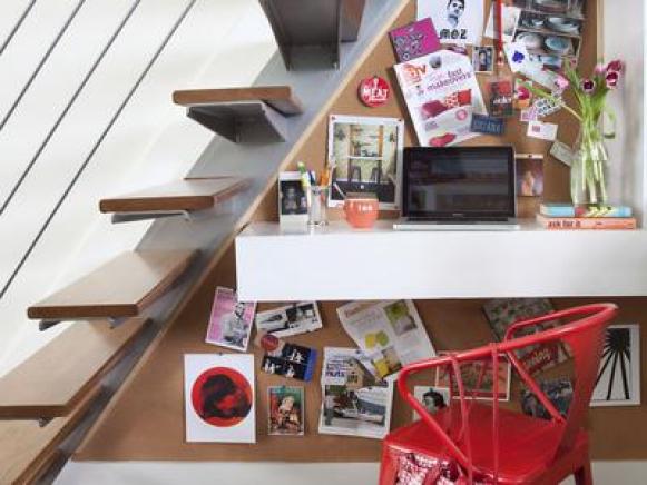 Office Space with a Floating Desk.