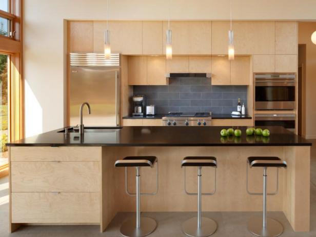 Kitchen With Sleek Black Countertops Kitchen With Sleek Black Countertops