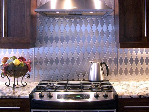 Stainless steel backsplash Stainless steel backsplash