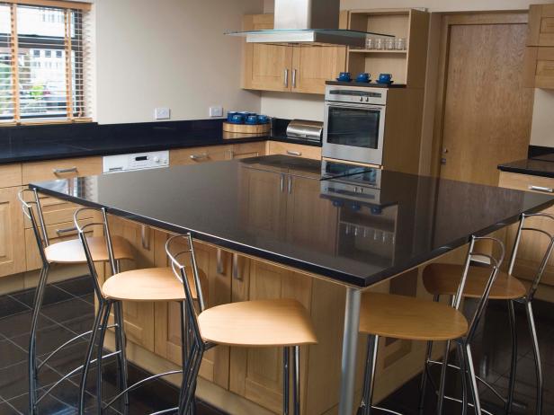Black kitchen island Black kitchen island
