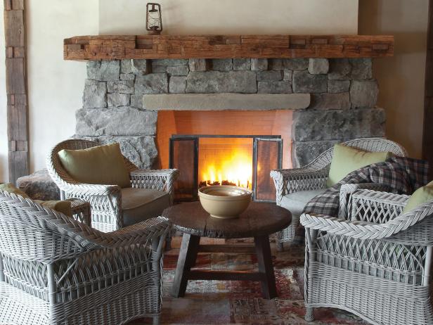 wicker chair and fireplace wicker chair and fireplace