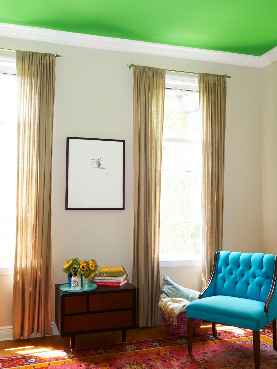 Paint A Bold Color On Your Ceiling HGTV