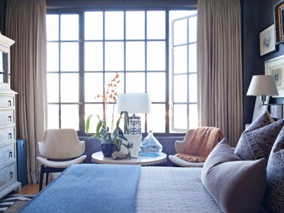 Bedroom With Window Seating Area