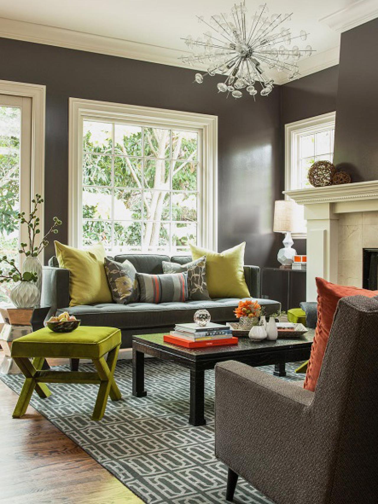 in a tailored chocolate brown room a futuristic light fixture lightens the bold tones and solid lines i like using bold color all over in small spaces - Living Room Remodel in a tailored chocolate brown room a futuristic light fixture lightens the bold tones and solid lines i like using bold color all over in small spaces - Living Room Remodel