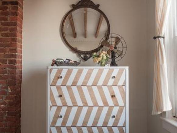 Master Bedroom With Upcycled Dresser