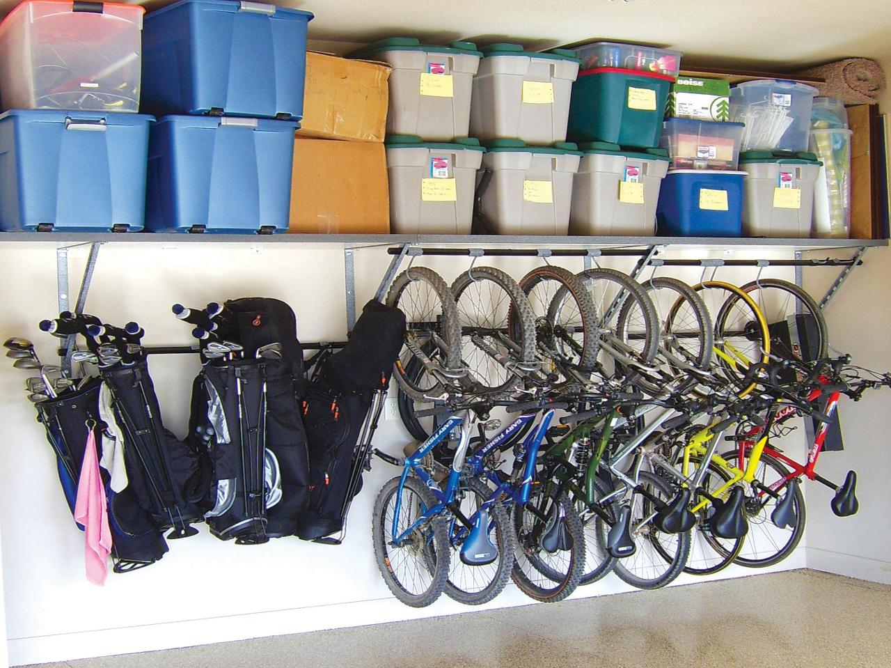 bike racks free up floor space by mounting bikes on