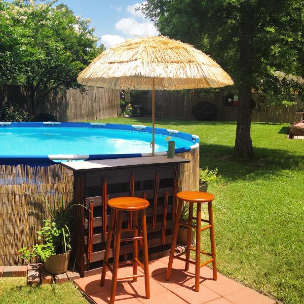 Above Ground Pool With Tiki Bar Above Ground Pool With Tiki Bar