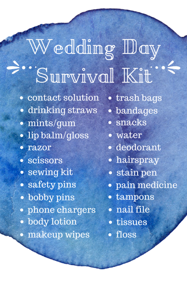 Wedding Day Survival Kit Wedding Day Survival Kit
