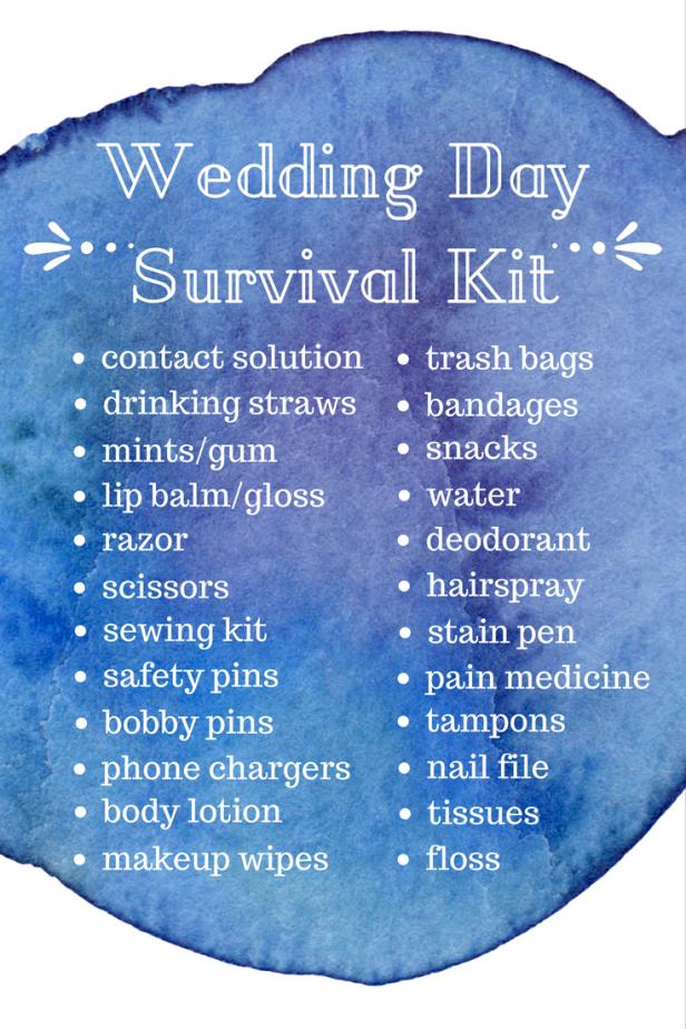 Wedding Day Survival Kit Wedding Day Survival Kit