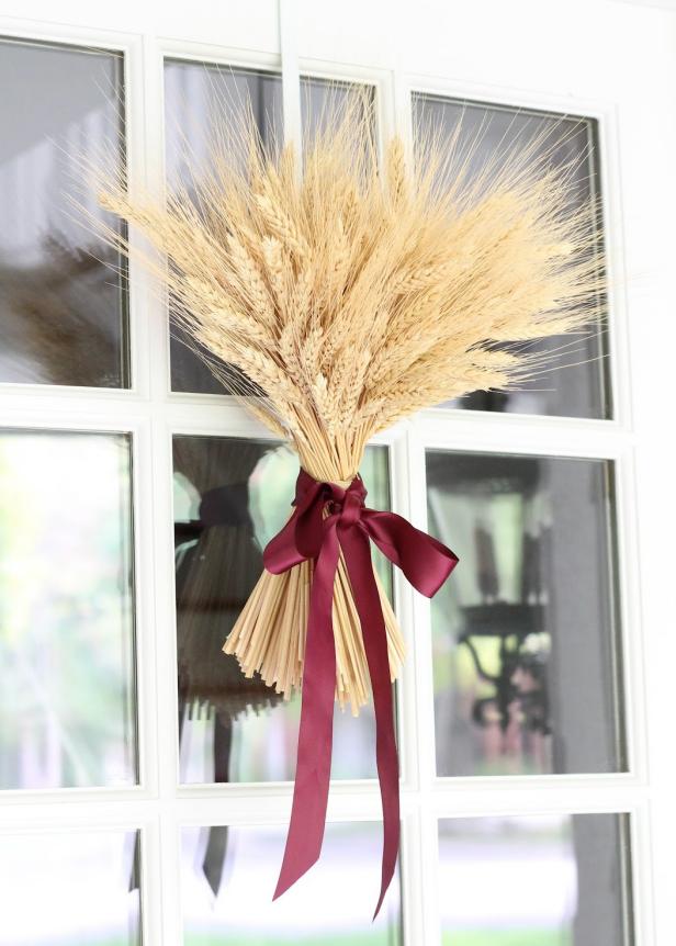Fall Wheat Door Decor
