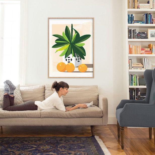 Minted Citrus Print Minted Citrus Print