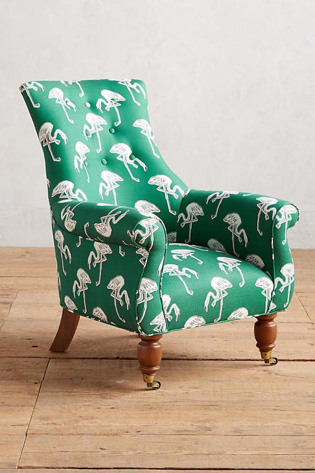 Flamingo Print Chair