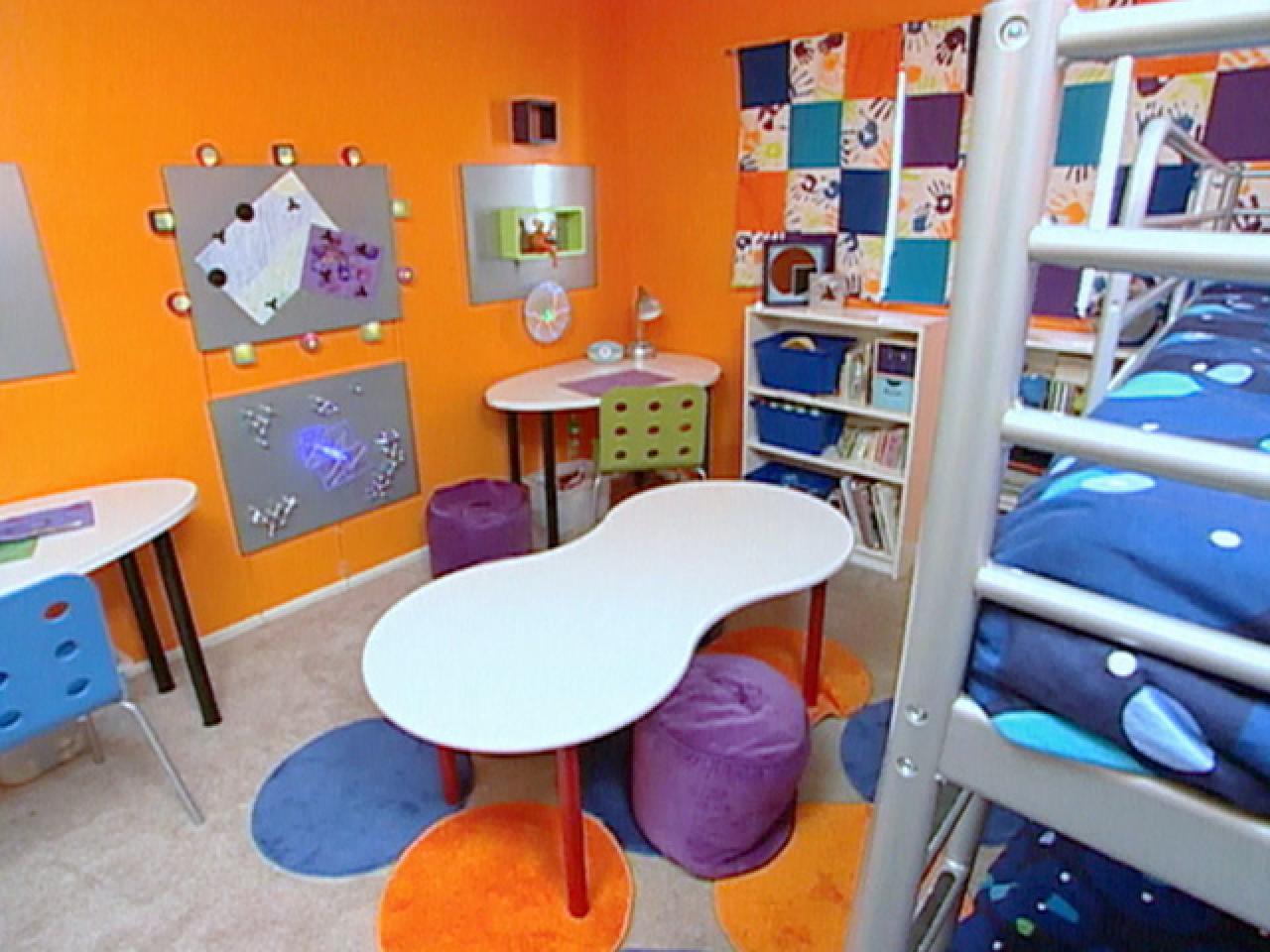 Multipurpose Makeover for Siblings' Bedroom HGTV