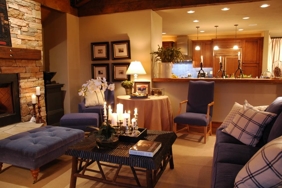 Traditional Living Room With Blue Furniture Traditional Living Room With Blue Furniture