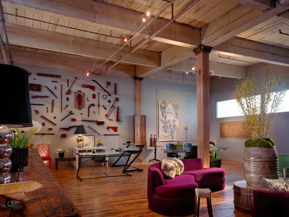 multipurpose hgtv office loft space decorating decor furniture double duty rooms eclectic interiors areas living interior cozy styles designs solutions