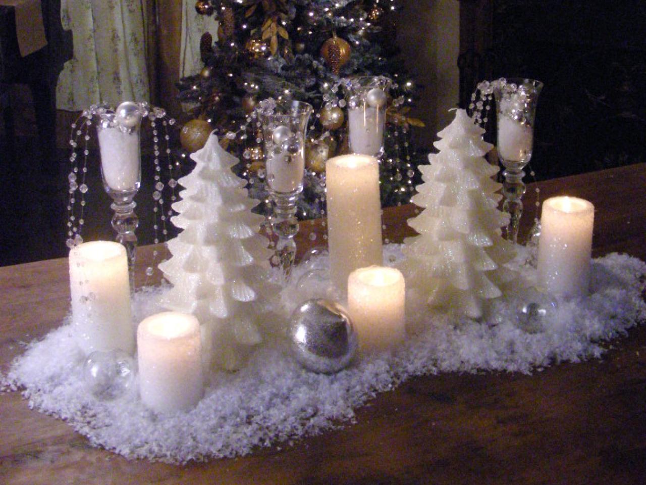 How to Create a Snowy Candle Centerpiece  HGTV