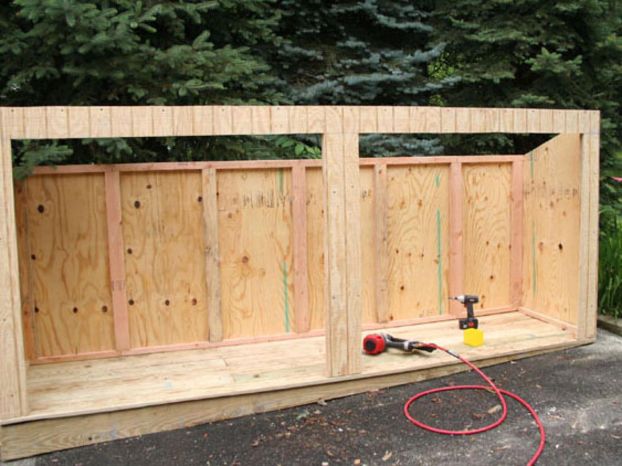 hdswt306 2cc trash shed the shed structure is framed with 2x4 s and 