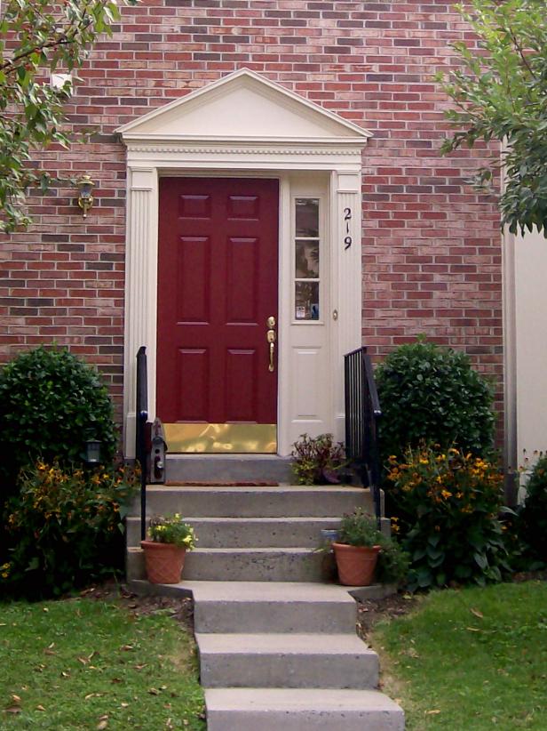 Front Door Painted Red
