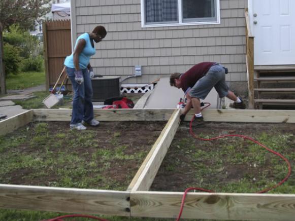 Backyard Deck Center Double Joists Backyard Deck Center Double Joists