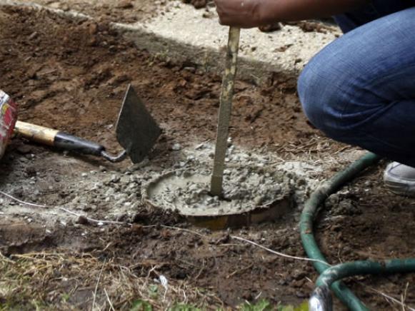 Mixing Concrete Backyard Deck Mixing Concrete Backyard Deck