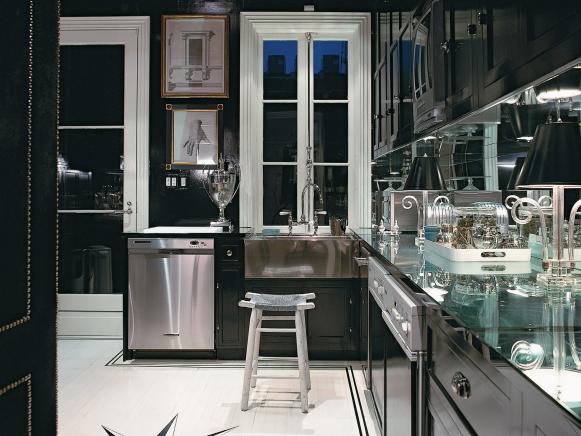 Black and White Art Deco Kitchen