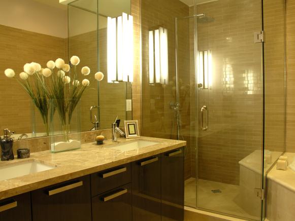 Small Bathroom With Glass Shower Doors