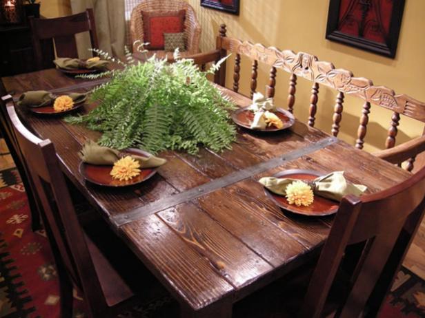Build a Dining Table From Salvaged Materials | HGTV