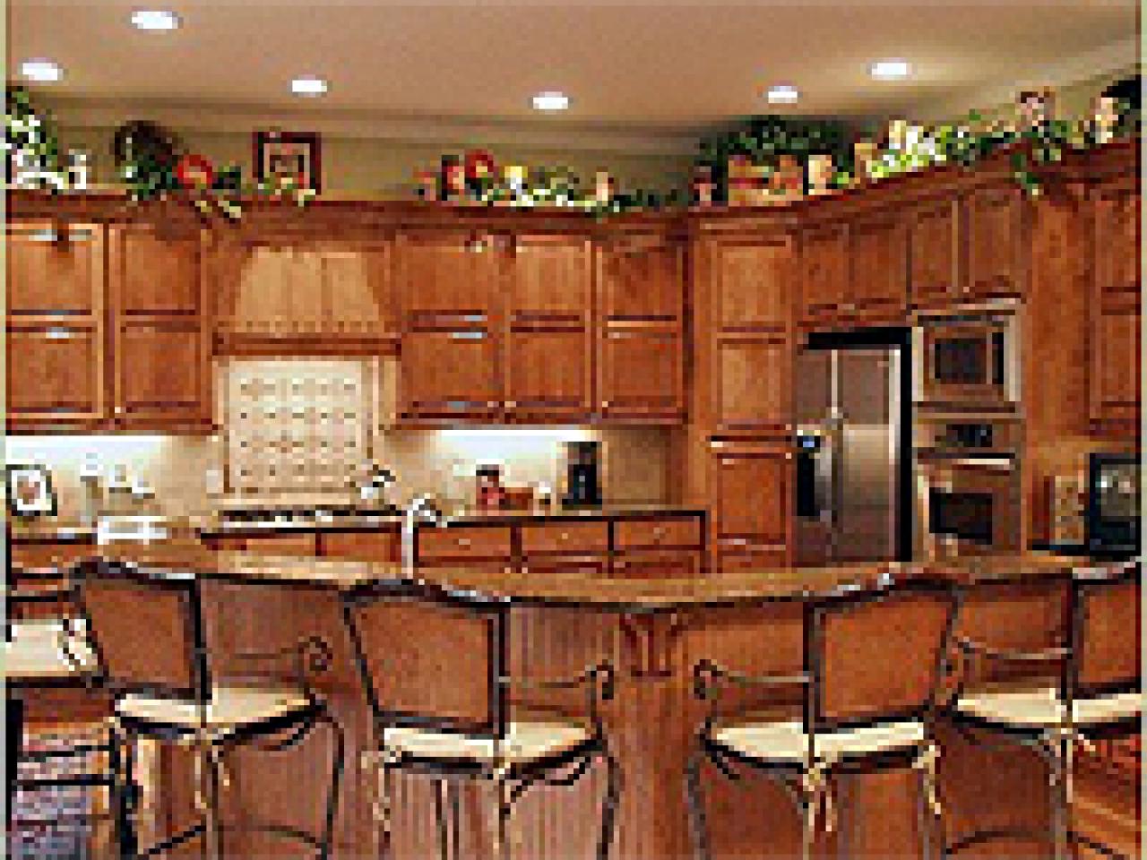 rope lighting over kitchen cabinet