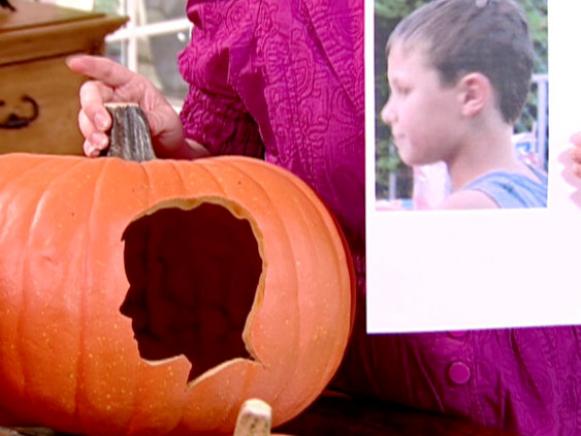 Silhouette on Pumpkin