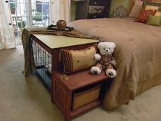 Wooden Dog Crate Cover and Bench Seat